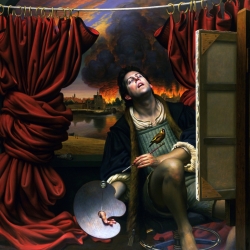 Dreaming of Carel Fabritious 2001 54 x 60" oil on linen