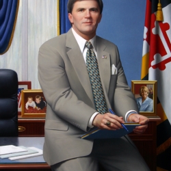 Official State Portrait of the Governor of Maryland Robert L. Ehrlich, Jr. 2008 48 x 36" oil on linen