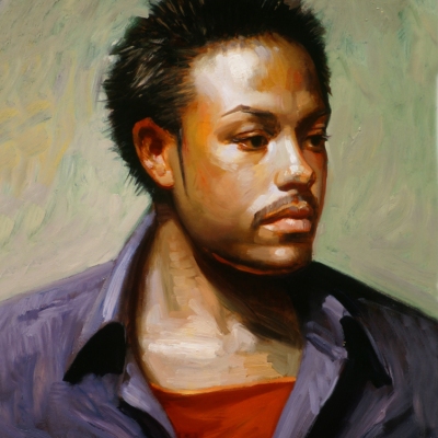 Oil-Sketch--spiky-hair-