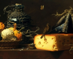 Cheese Sausages  1984  16 x 30"  oil on linen