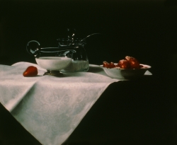 Strawberries and Cream  1979  14 x 8"  oil on linen