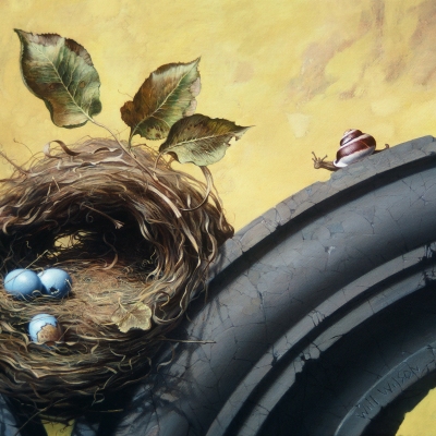 Birds-Nest-with-Snail-oil-on-canvas-2