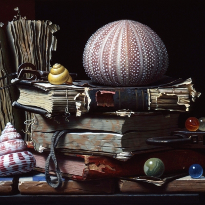 Books-on-Shells-2-8x10-1996-oil-on-linen