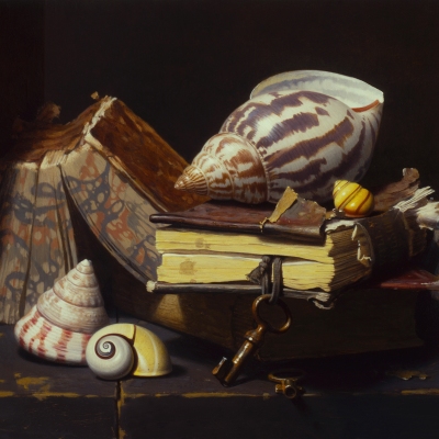 Books-on-Shells-7-1995-8-x-1022-oil-on-linen